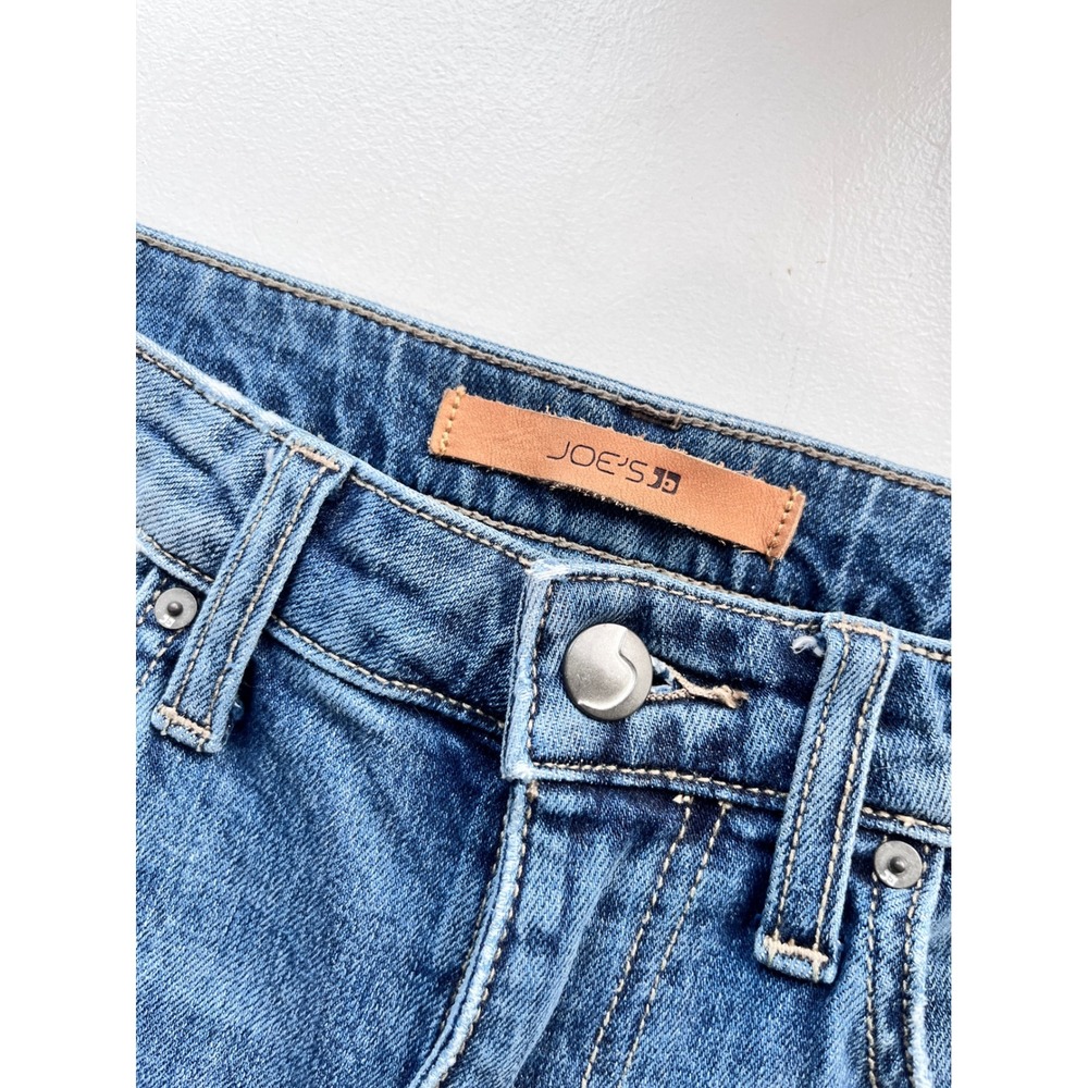 Joes Jeans The Charlie High Rise Skinny Ankle Jeans Blue Denim Frayed Hem Sz 24 - Picture 5 of 9